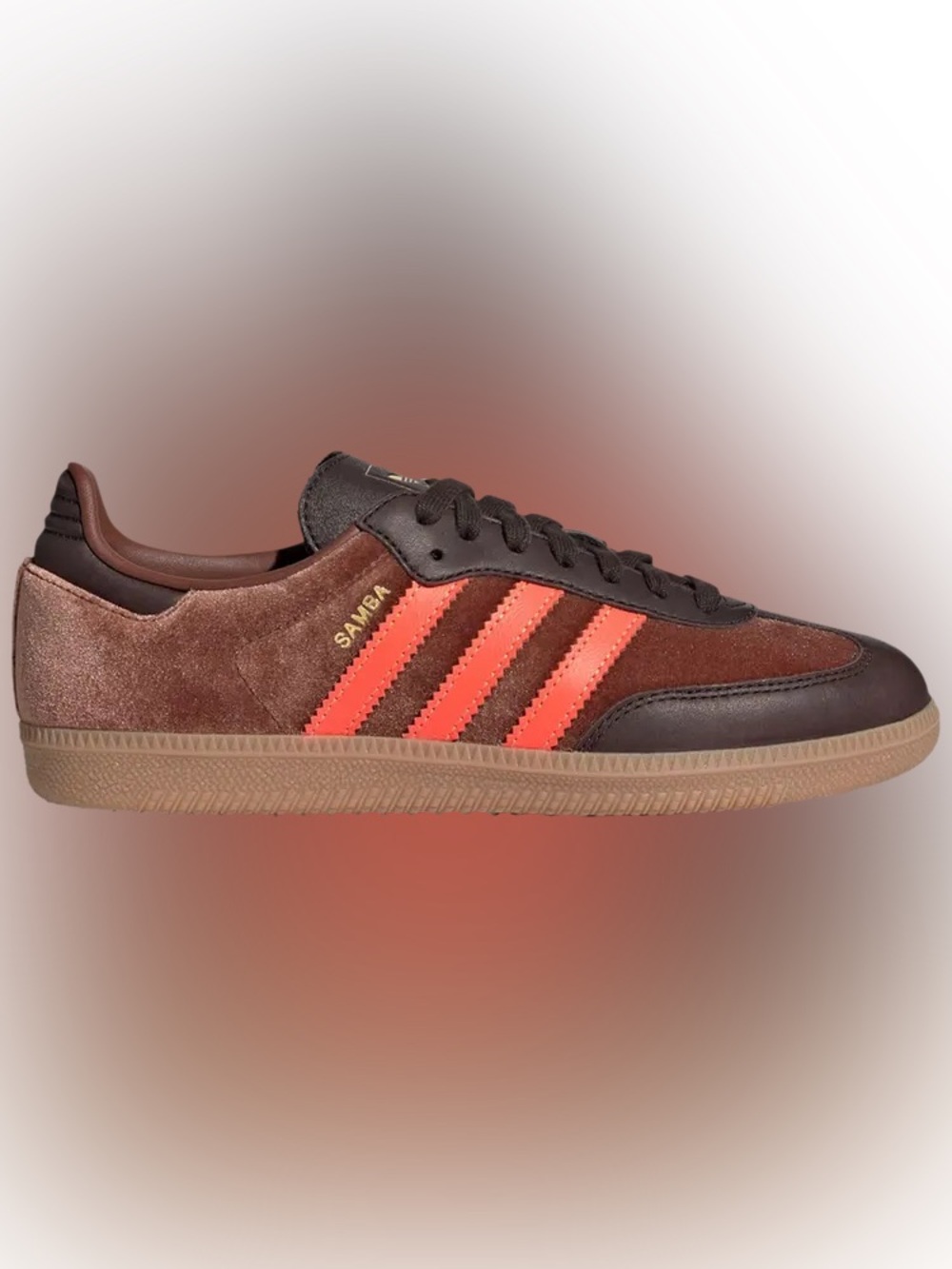 adidas Samba Sneakers Brown with Coral Stripes - never worn! - Picture 2 of 10